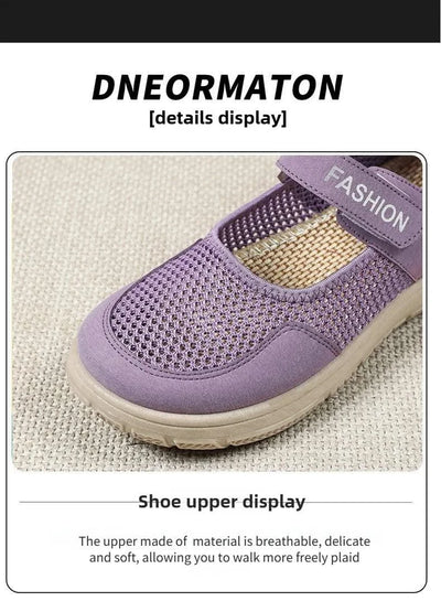 Women's Plus Size Wide Width Sandals Soft Sole Comfortable Mom Shoes Breathable Fabric Spring No Slip Chubby Feet Casual Walking