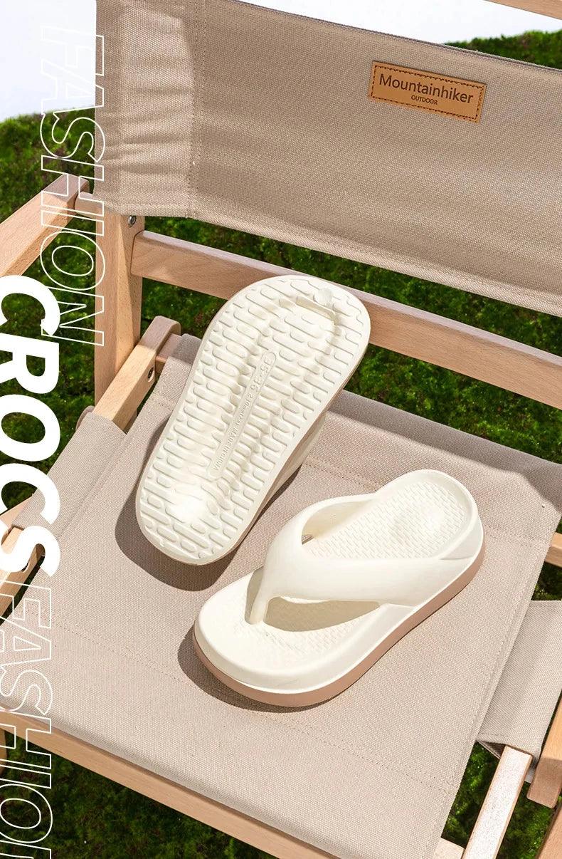 Woman Flip Flops Popular Design Shoes 2025 Trend Casual Platform Sandals Non-slip Outdoor Slippers Unique Features Flat Sandals