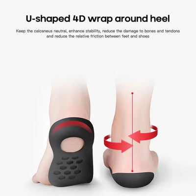 Flat Foot O-shaped Legs Arch Support Plantar Unisex Large Size Insole for Fasciitis Shoes Orthopedic Insoles for Flat Feet Pad