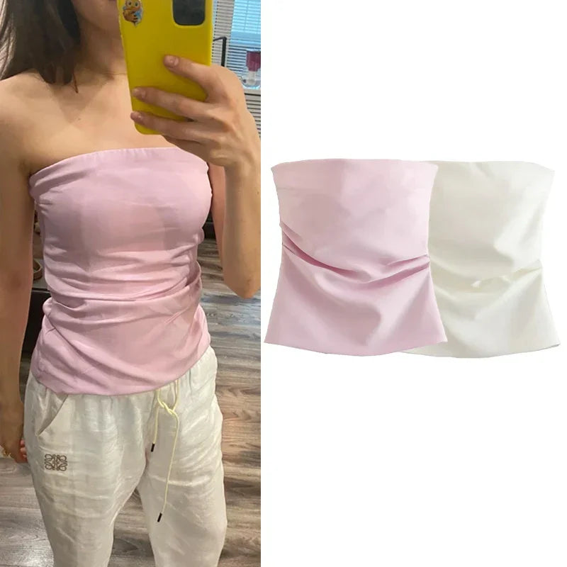 TRAF Pink Top For Women