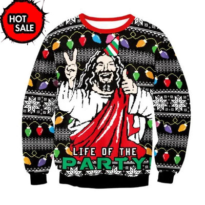 New Mens Christmas Jumper Sweatshirt Funny Humping Reindeer Climax Tacky Ugly Xmas Sweater Tops Couple Crew Neck Party Sweaters