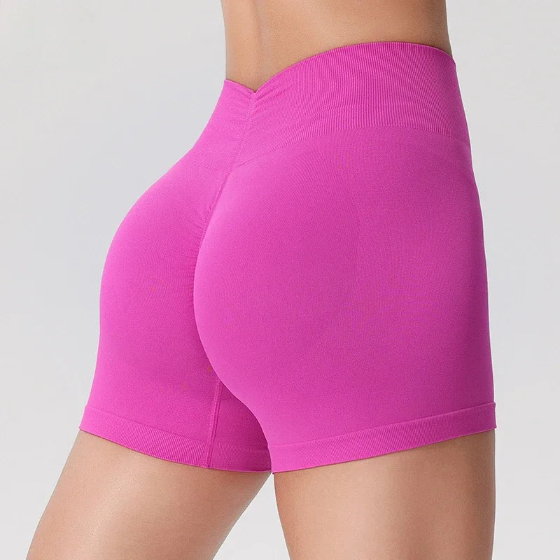 Seamless Scrunch Running Sport Shorts Women