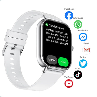 2025 2.01'' Smart Watch Bluetooth Call Play Music Smartwatch Fitness Clock Sport Waterproof Watches for Men Women iPhone Android