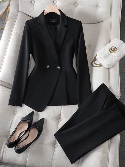 Luxury Ladies Blazer Jacket Women Temperament Design OL Sense Niche Fashion Career Formal Dress Interview Workwear Formal Suits