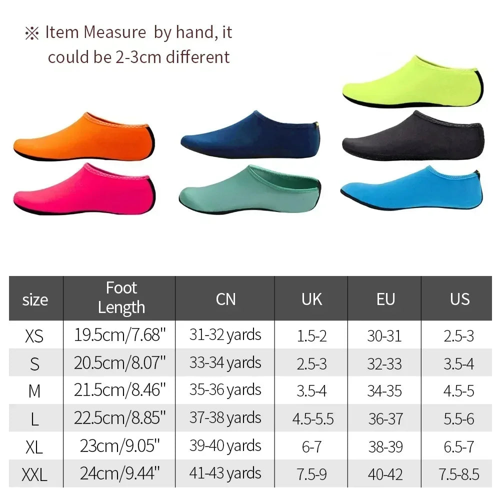 Non-Slip Unisex Water Shoes for Swimming Diving Beach Summer Aqua Socks Flat Sandal Seaside Sneakers for Men Women Accessories