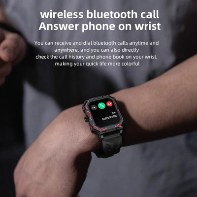 LOKMAT Ocean Max Sport Smart Watch New Flagship Waterproof Fitness Tracker BT Calls Smartwatches Heart Rate Blood Oxygon Monitor