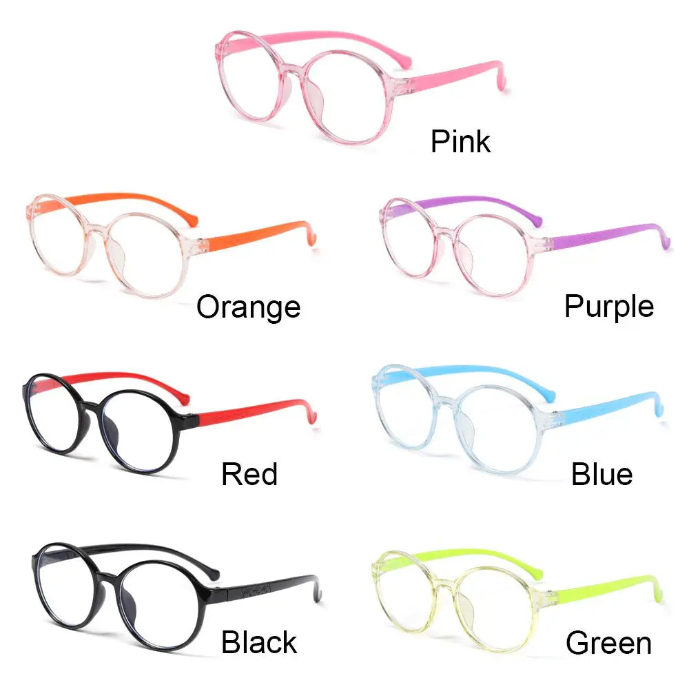 Blue Light Blocking Glasses for Kids Computer Glasses Silicone Frame Clear Lens Girl Boy Video Gaming Children Safety Eyewear
