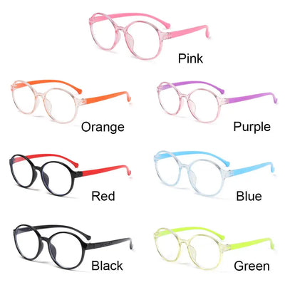 Blue Light Blocking Glasses for Kids Computer Glasses Silicone Frame Clear Lens Girl Boy Video Gaming Children Safety Eyewear