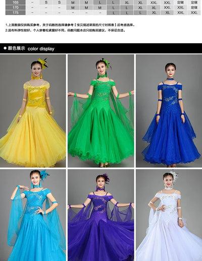 2025 Newest Woman Ballroom Dance Competition Dress Dance Ballroom Waltz Standard Dance Dress Women Ballroom Dress 009