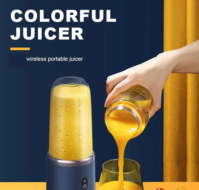 Portable Juicer Cup Smoothie Blender 6 Blade Blender Bottle  Household Fruit Juicer Cup USB Rechargeable Juicer Kitchen Tool
