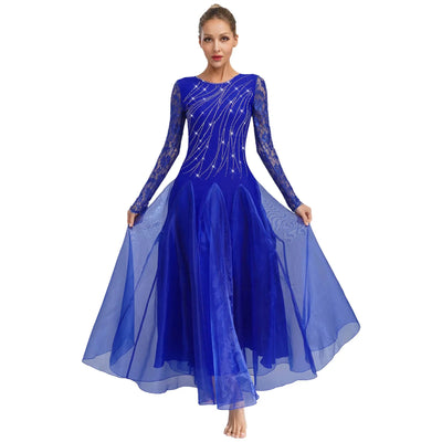 Waltz Ballroom Competition Dress Women Evening Gowns Concert Outifts Modern Tango Standard Dance Performance Stage Costume