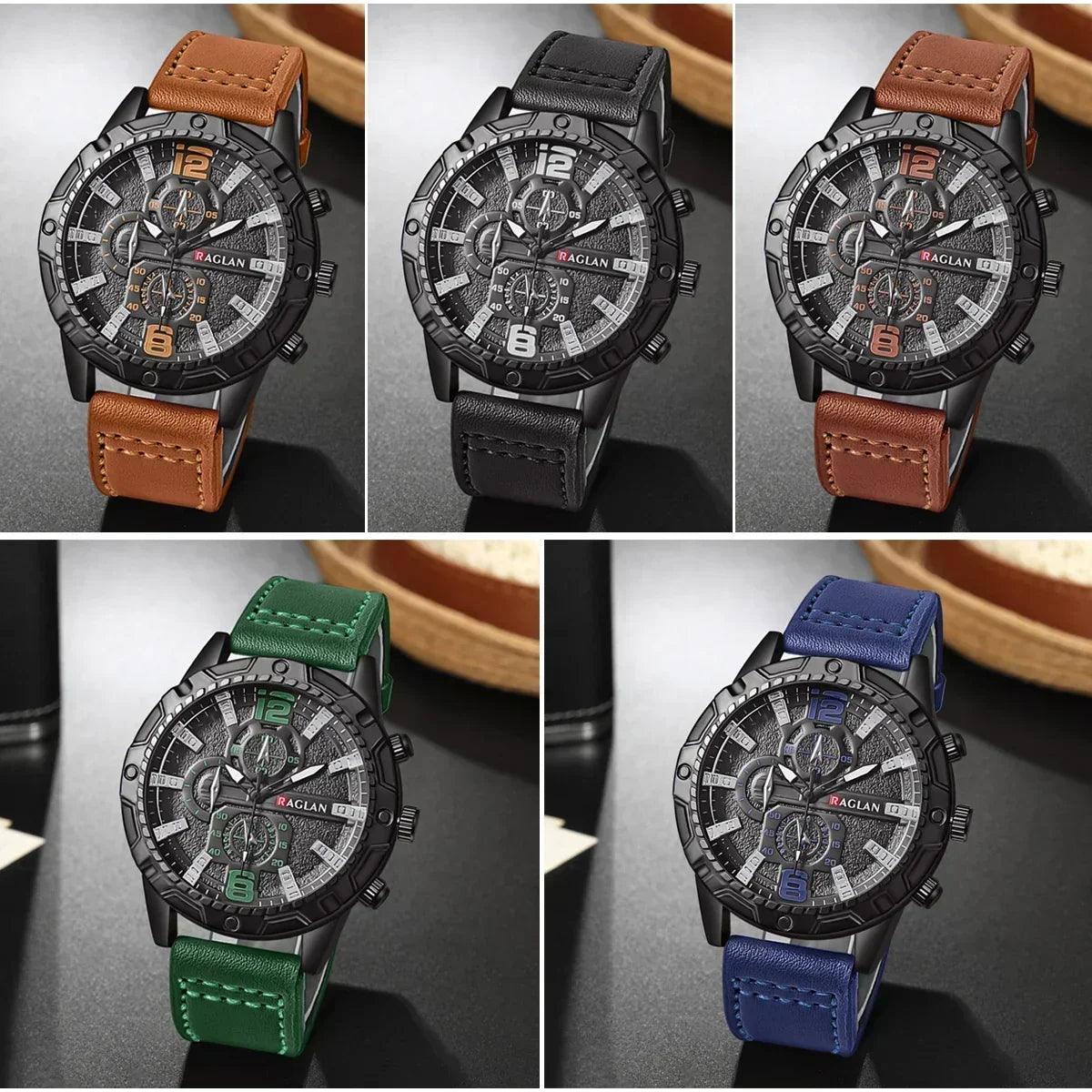 Top brand watch for men fashion watches leather strap clock man wristwatch gift relogio masculino reloj hombres