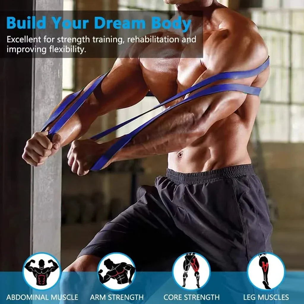 Fitness Resistance Band Pull-up Resistance Band Strength Training Elastic Rope Yoga Stretching Auxiliary Pull Band Fitness Tool