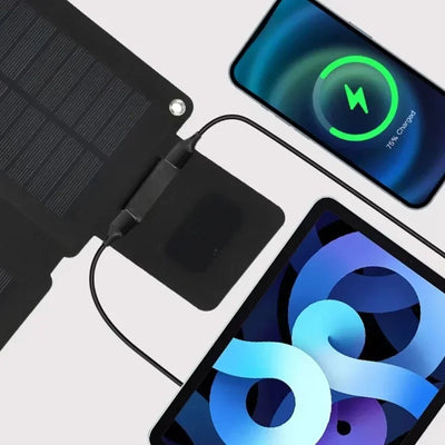 Foldable Solar Panel - Portable Plate Charger USB Full Time Power Solars Panels for Phone PowerBank Mobile Emergency Supply