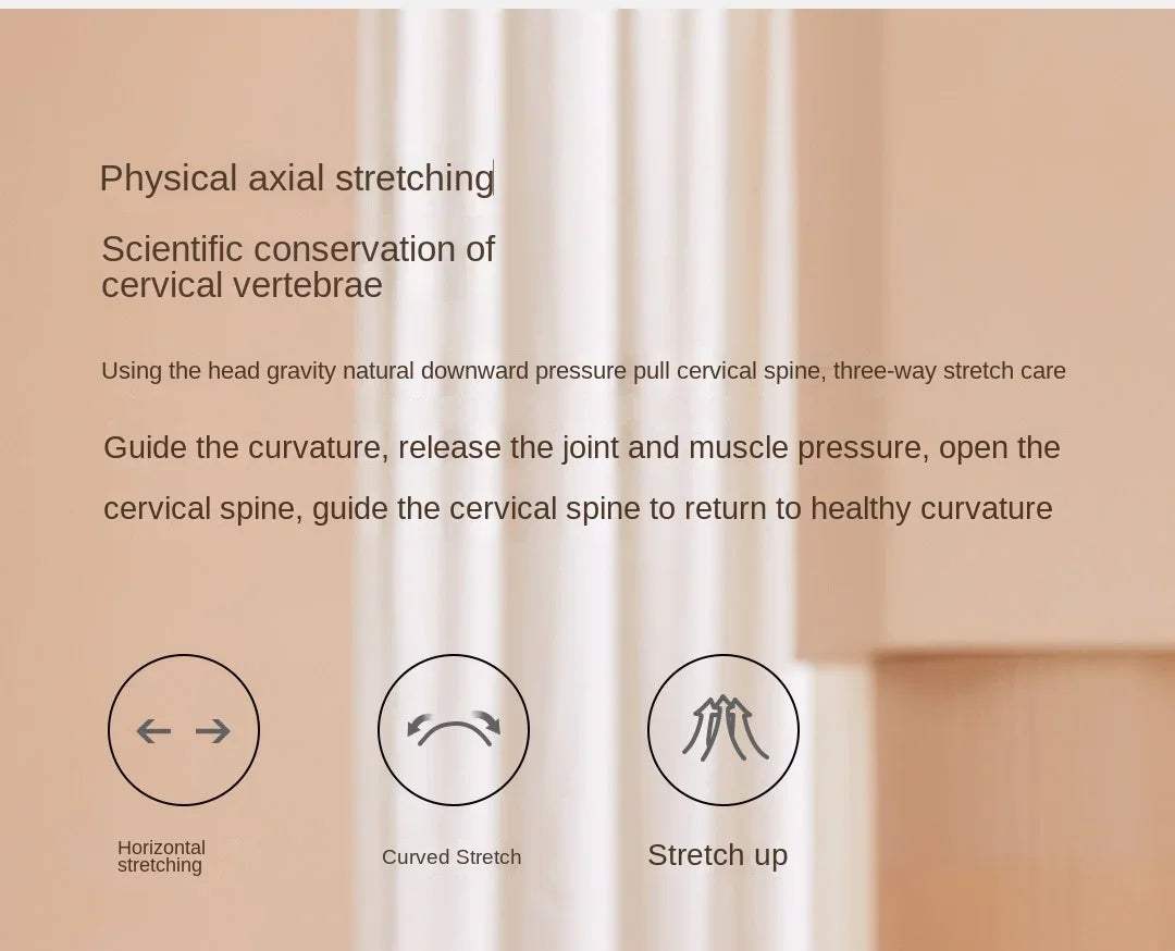 Multi Functional Smart Cervical Stretching Hot Compress Pillow for Neck Protection Kneading & Massage Pillow for Neck & Waist