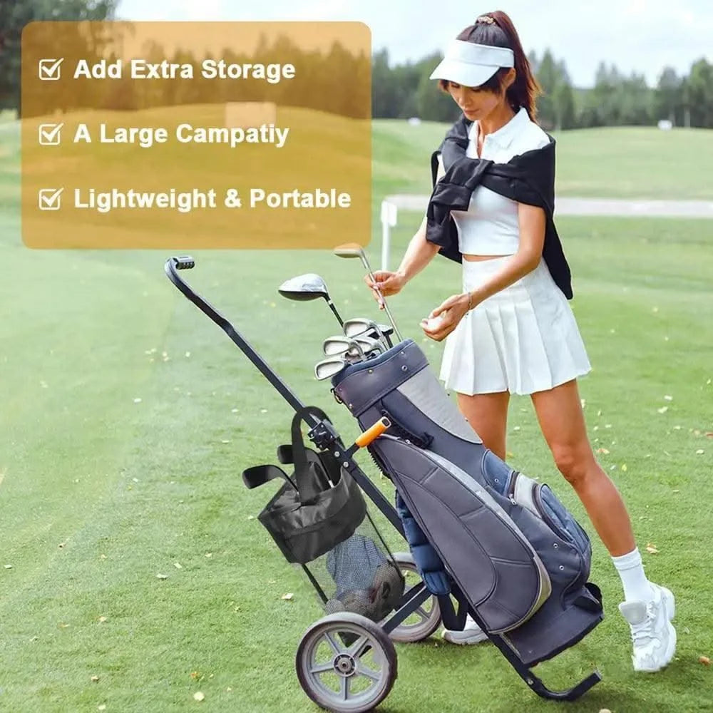 Golf Accessory Bag Mesh Lightweight Golf Storage Bags For Men Breathable Golf Bag Golf Push Cart Accessories Closure Push Cart