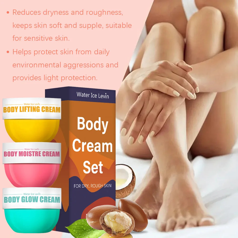 3-Piece Skin Care Set, Body Brightening Cream, Firming Body Cream, Body Moisturizer, Firming and Lifting Skin Set