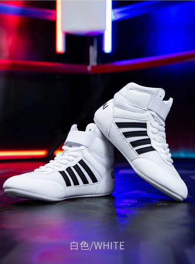 Boxing wrestling shoes children's adult training men women combat fighting Sanda high top shoes boots strength weightlifting gym