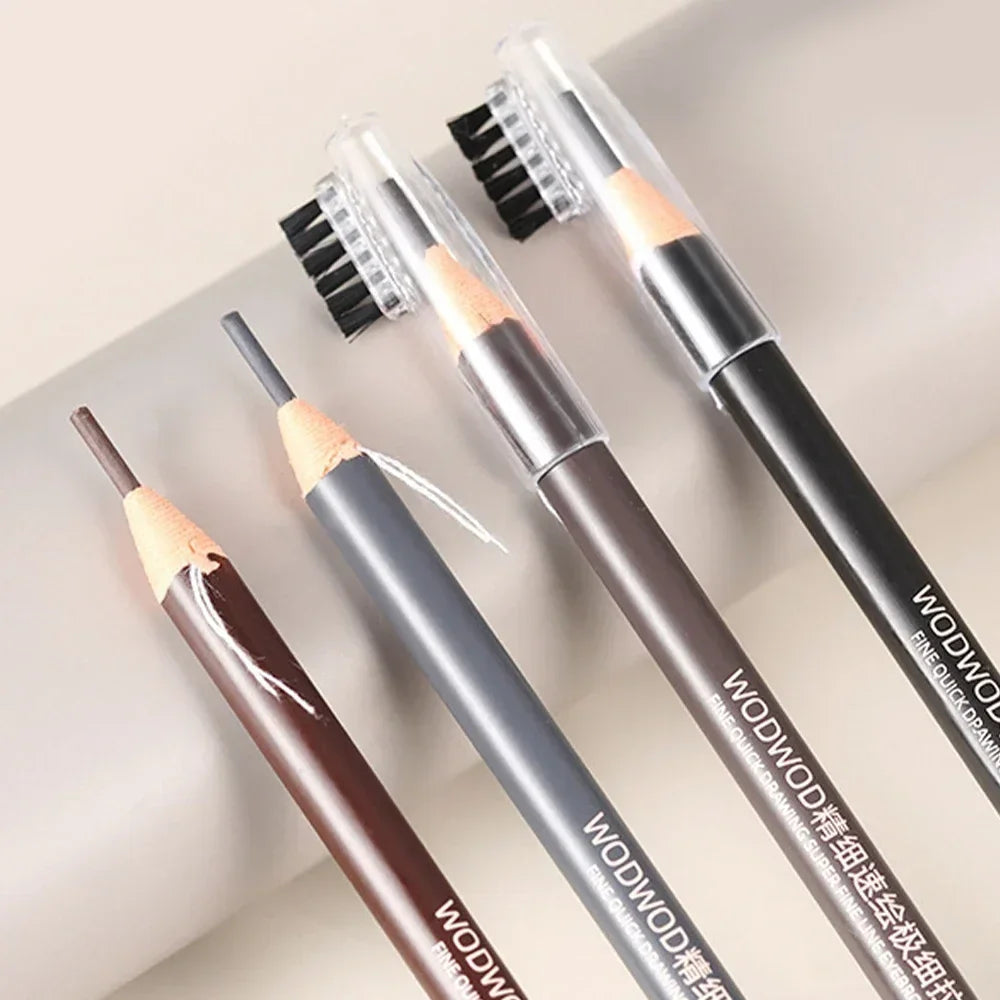 Waterproof Eye Brow Pencil Precise Brow Definer Black Grey Brown Gray Eyebrow Eyeliner Pen Long Lasting Eyes Makeup Cosmetics