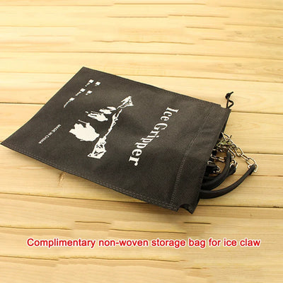 1Pair Anti Slip Ice Gripper Climbing Crampons 6 Teeth Steel Ice Grips Snow Walking Shoes Spikes Cleats Chain Claws Boots Cover