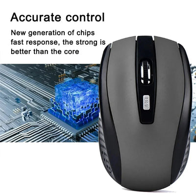 Wireless Mouse with USB Receiver 2.4G Gaming Silent Mouse Portable Optical Ergonomic Mice For PC Laptop MacBook Desktop Computer