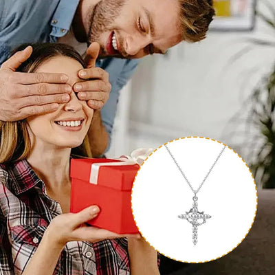 Religious cross Jewelry Neck Chain Christian Necklace Copper Religious Necklace Christian Crown Necklace Pendant For Women Men