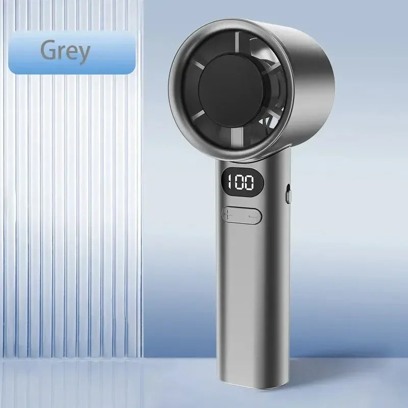 Portable Hand Fan 120 Wind Speeds Mini Bladeless Handheld Fan USB Rechargeable Personal Highspeed Fans Electric Eyelash Fan