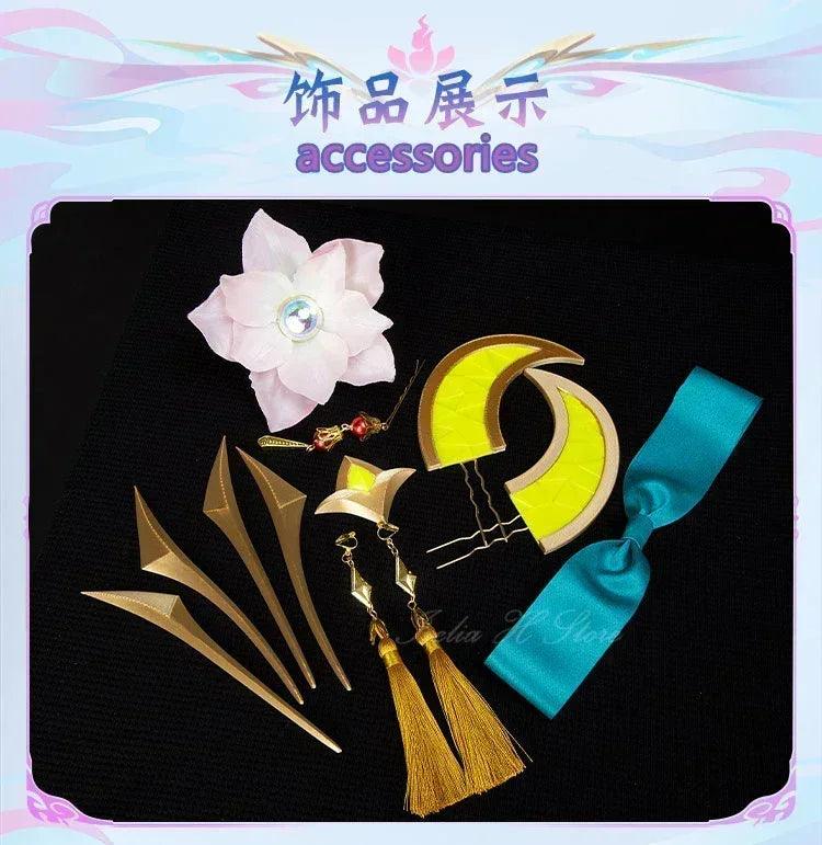 Irelia h lux lol spirit blossom cosplay costume for women game halloween party dress role cosplays