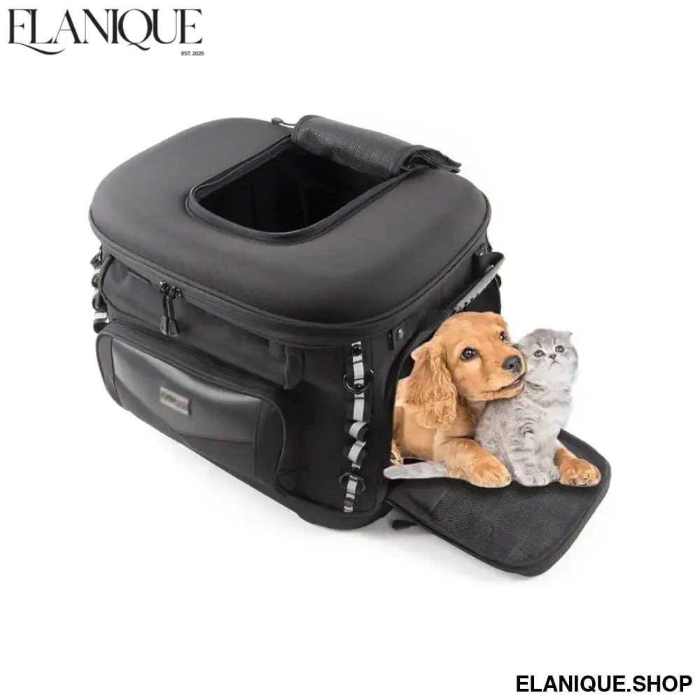 Motorcycle Pet Carrier Crate – Portable Weather-Resistant Cat & Dog Box