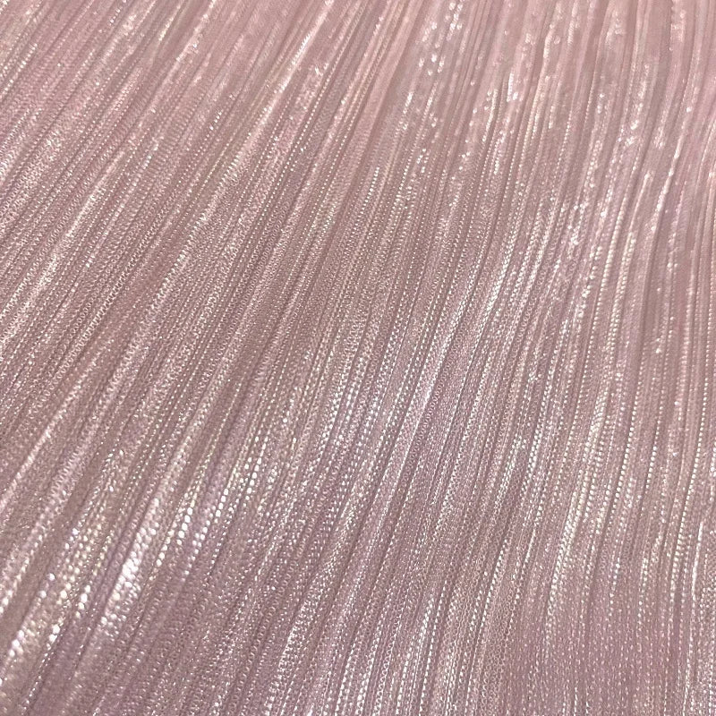 Soft Tulle Pleated Fabric Bark Wrinkle Texture By The Meter for Wedding Decoration Clothes Sewing Anti-wrinkle Cloth Glossy Gray