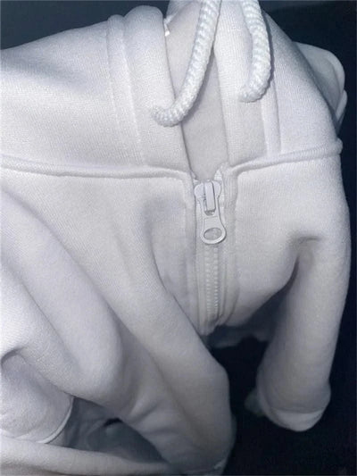 Zipper Hoodies Women/Men Fashion Long Sleeve Hooded Fleece Sweatshirt