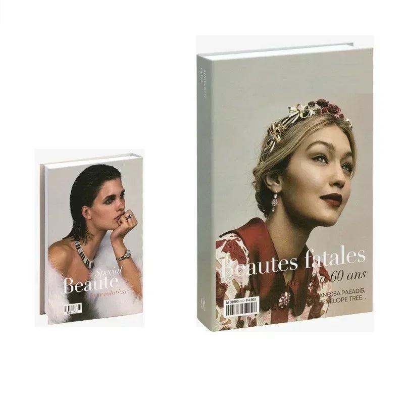 Fake books decoration for home decorative modern simulation fashion book luxury decor club hotel model room soft