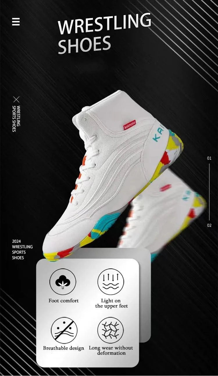 Professional children's Wrestling Boots  Men Non Slip Wrestling Shoes Lightweight Boxing Shoes