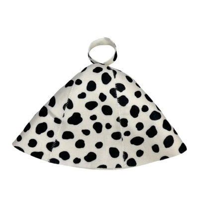 New Cute Russian Sauna Caps With Spot Printing Fashion Felt Sauna Hats with Hanging Loop