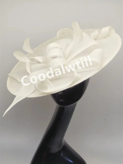 Royal Ascot Big Fascinator Hats Headband Ladies Church Kentucky Derby Headpiece Ladies Race Fashion Hair Accessories Bride Hats