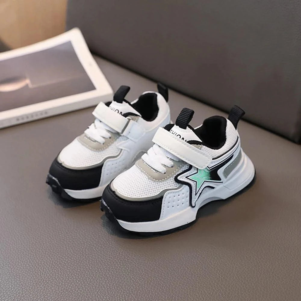 Kid's sports shoes for small and medium-sized children spring and autumn boys' sports shoes girls' mesh breathable running shoes
