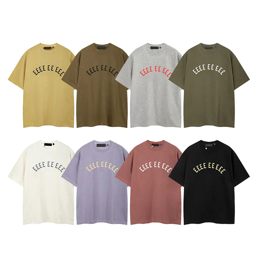 Trend Design Men's T-shirts Arch Letter Logo Streetwear Designer Brand Men's T-shirts Sets