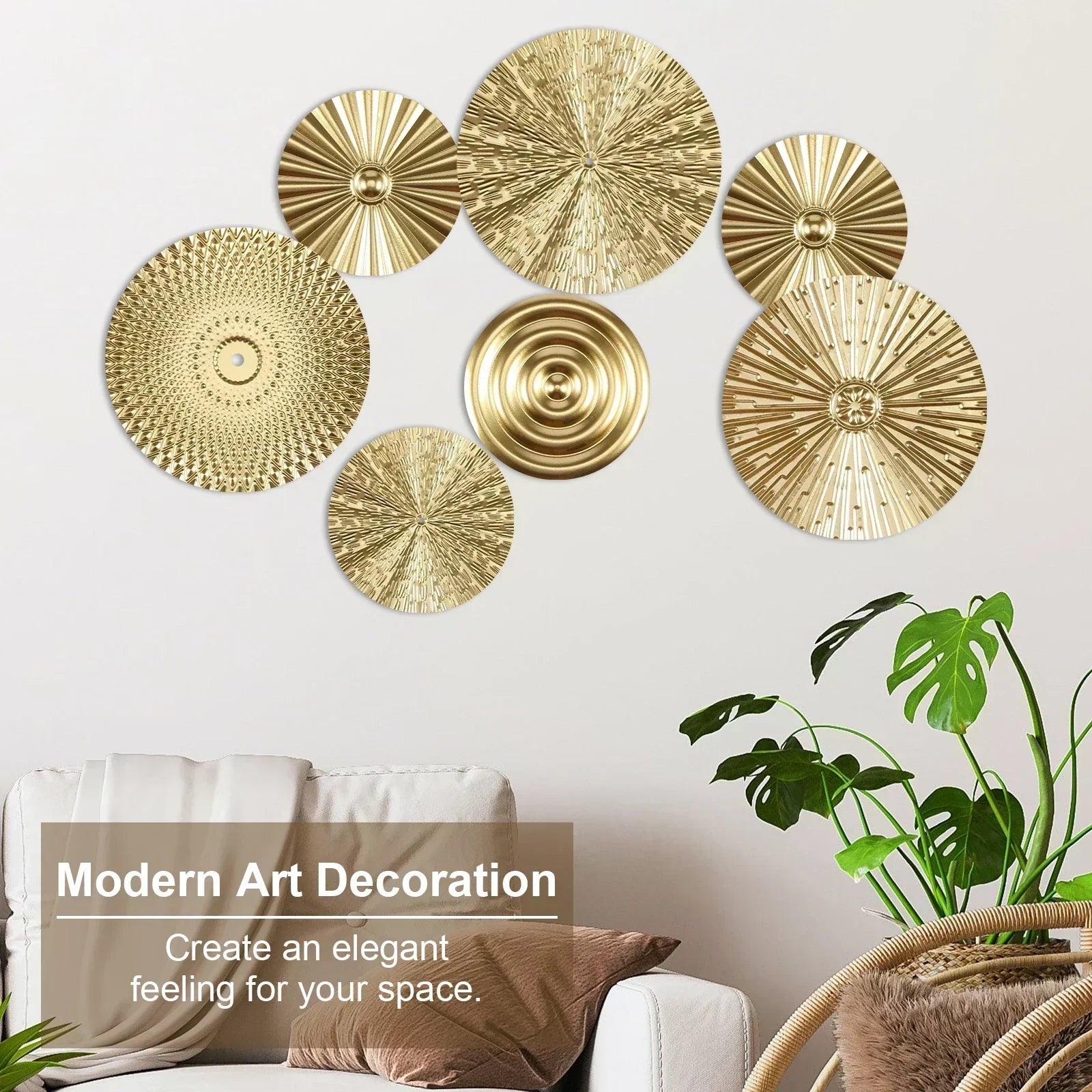 Gold wall decor metal art minimalist decoration hangable home exquisite hanging