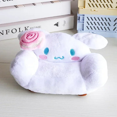 Labubu Doll Mini Sofa with Storage Bag Kawaii 17cm V1 V2 Labubu Transparent Crossbody Bag Cute Plush Doll Accessories Toy Gifts