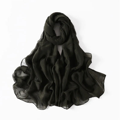 New Cotton Linen Scarf For Women Girls Students Autumn Classic Solid Color Scarves Retro Soft Foulard Viscose Female Wrap Shawls