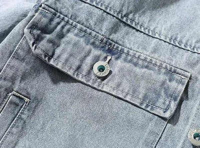 Jeans Coat for Men Letter Denim Jackets Man with Embroidery Light Designer Large Size Winter Oversize New in Korea Aesthetic L G