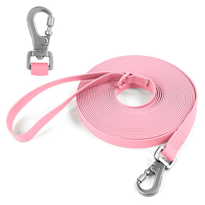 2M/3M/5M/10M PVC Long Dog Leash for Large Medium Dogs Waterproof Easy Clean Spiral Snap Ring Running Training Pet Lead