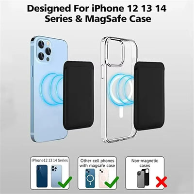 Magnetic Leather Wallet Case for iPhone 15Pro 14 13 16 Pro Max Magsafe Card Holder Luxury Phone Cover Protective Bag Accessories