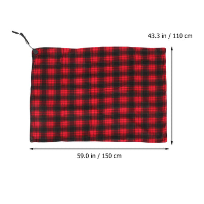 Car Heating Blanket 12V Electric Blanket with 65C Thermostat Automatic Temperature Control Heated Throw for Road Trips