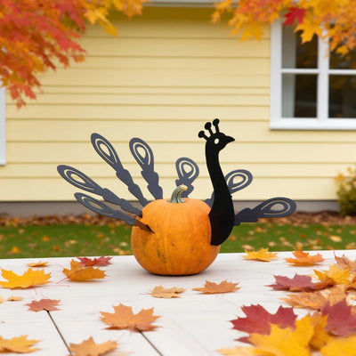 8pcs Thanksgiving Decoration Turkey Silhouette Accessories, DIY Decoration, Outdoor Garden Thanksgiving Scene Decoration Accesso