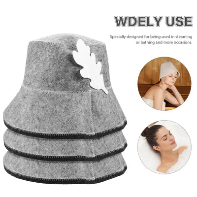 Felt Sauna Hat Portable Lightweight Bath Cap For Women Shower Spa Accessories Sweat Sauna Room Hat Travel