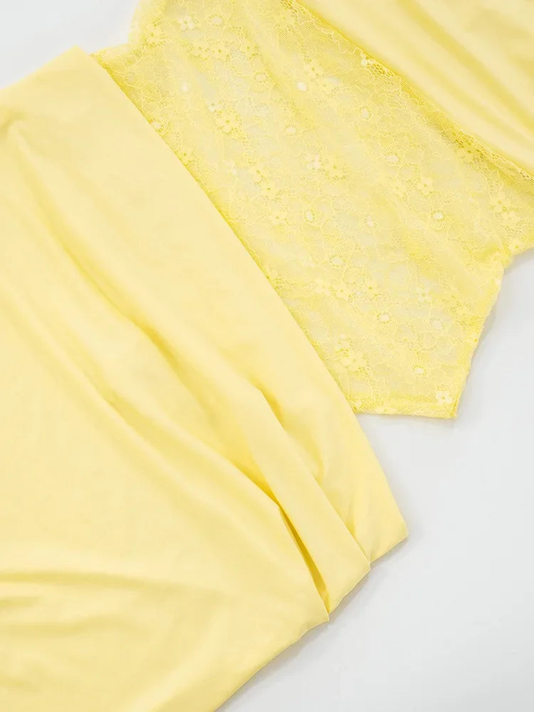 Lace-up Long Dresses For Women Evening Party Clothing Asymmetrical Lace Bodycon Vestidos De Mujer Sleeveless Robe Femme Été