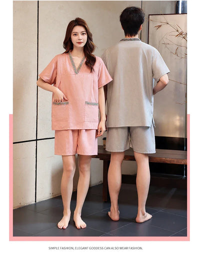 Couple's Beau Sauna Suit Soft Cotton  Silk Men's Women's Bathing Costume St Room Towel Polyester Fiber Home Textile