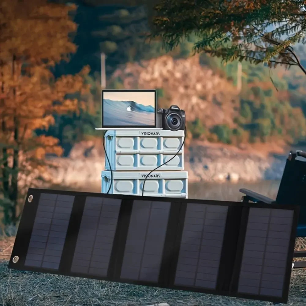 Fast Solar Power Generation Solar Panels Portable Fold Solar Charging Panel Lasting 5V Solar Photovoltaic Panels on Foot