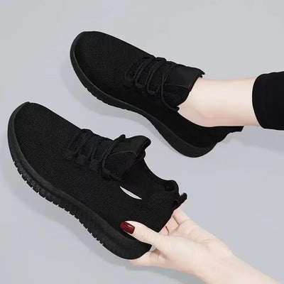 Women's Breathable Non-slip Platform Fashion New Casual Shoes Korean Running Shoes Black Sneakers Shoes for Women 2024 Autumn